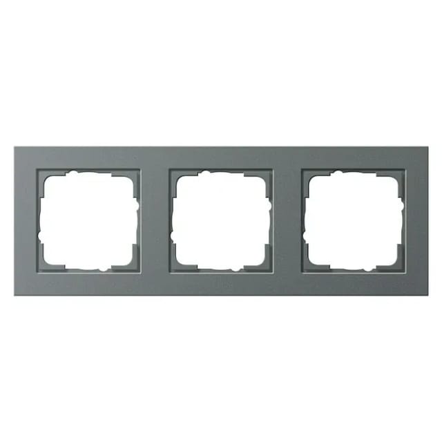 Abdeckrahmen E2 drei Einheiten horizontal und vertikal, Unterputzmontage, Kunststoff