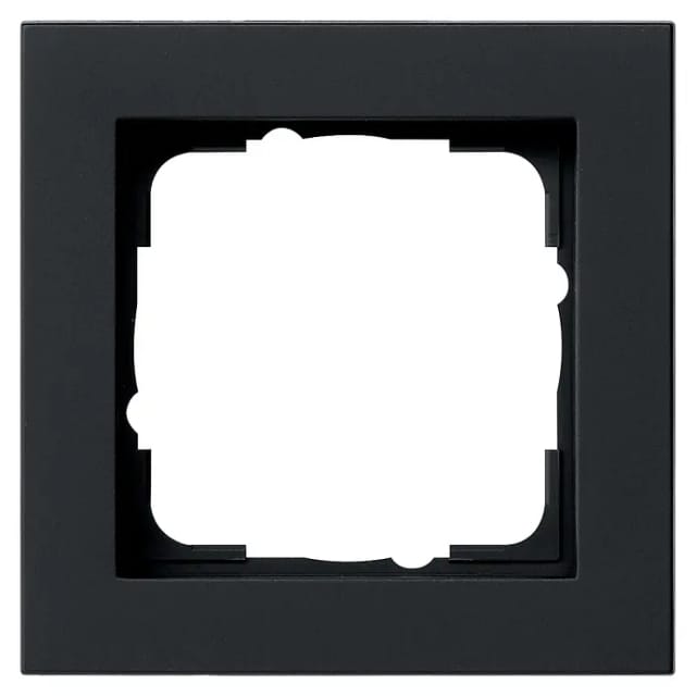 Abdeckrahmen einfach, lackiert, matt, Kunststoff, Unterputzmontage, Schutzart IP20