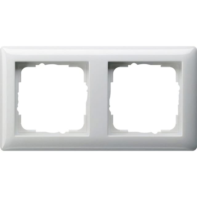 Abdeckrahmen Standard 55, 2-fach, bruchsicher, glänzend, Kunststoff, Thermoplast