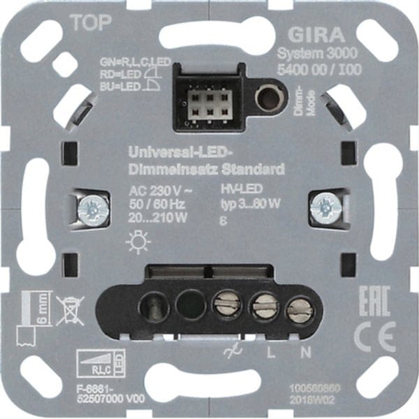 Universal-LED-Dimmeinsatz Standard, Schalten und Dimmen von LED- und Halogenlampen, Dimmer