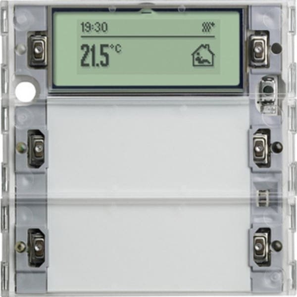 Tastsensor Drei Plus zwei-fach für KNX mit Inbetriebnahme-Wippe