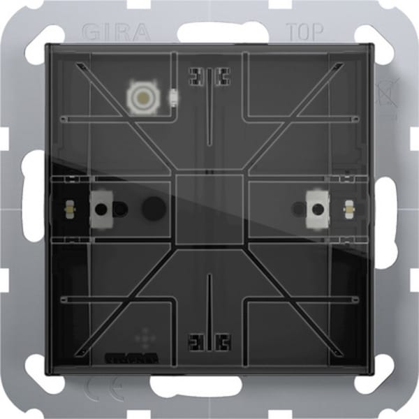 Tastsensor 4 Standard einfach für KNX mit Inbetriebnahme-Wippe und Raumthermostat