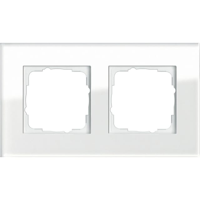 Abdeckrahmen zweifach aus Glas, glänzende Oberfläche, System 55 Esprit, Typ 021212