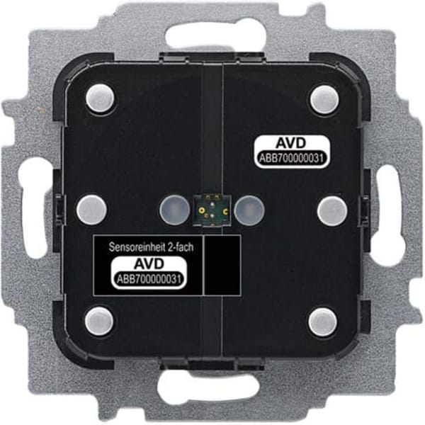Taster vierfach mit integriertem Temperaturfühler, Unterputz, KNX-Bussystem, Schutzart IP20