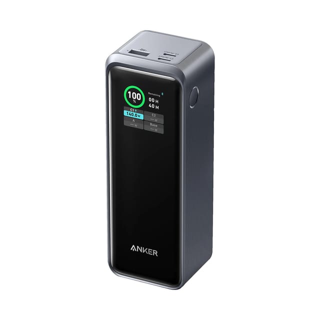 Prime Powerbank 27.650mah (250w) 2x Usb-c 1x Usb-a Inkl. Display Schwarz - Anker