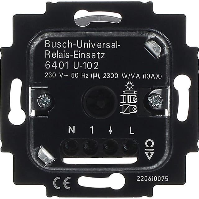 Universal Relais Einsatz Unterputz 230 Volt 2300 Watt Typ 6401 U-102
