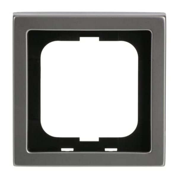 Rahmen einfach aus Edelstahl mit Anti-Fingerprint-Oberfläche, Maße 80 x 80 x 11 mm