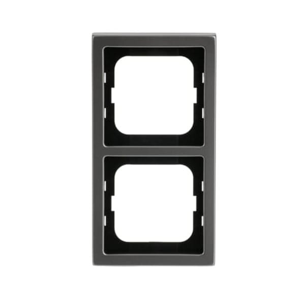 Rahmen zwei-fach pur Edelstahl 1722-866K Edelstahl Anti Fingerprint matt
