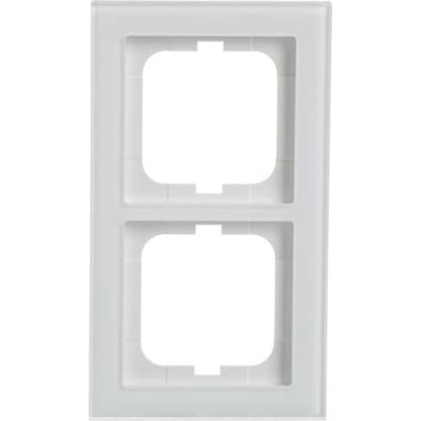 Rahmen zwei-fach, Designlinie Busch-axcent pur, Glas, glänzend, Schutzart IP20