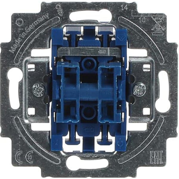 Jalousietaster-Einsatz Typ 2020/4 Unterputz mit Wippe, 10 Ampere, 250 Volt, IP20
