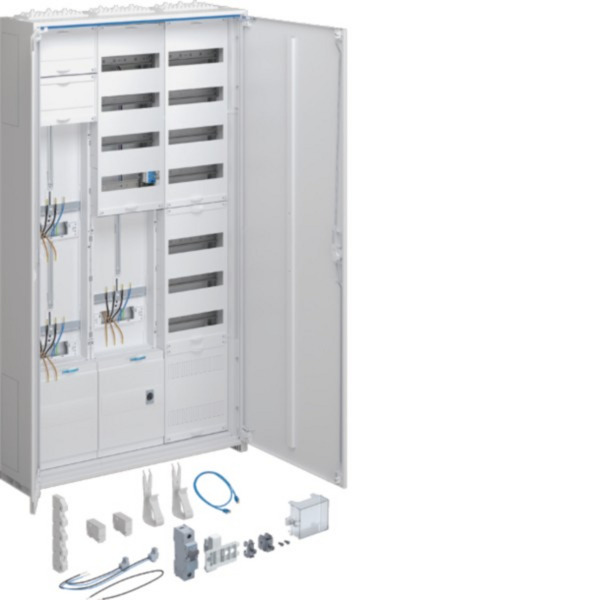 Komplettschrank universal Zählerplatz 2 Zählerplätze 1 TSG Aufputz/Unterputz/teilversenkt für Wandmontage Höhe 1400 mm 3-feldrig ESA ZY3N2LS