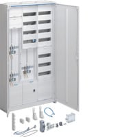 Komplettschrank universal Zählerplatz 2 Zählerplätze 1 TSG Aufputz/Unterputz/teilversenkt für Wandmontage Höhe 1400 mm 3-feldrig ESA ZY3N2LS Bild 2