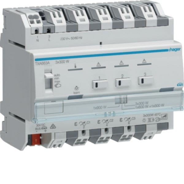 Universal-Dimmaktor KNX easy 3-fach 3 x 300 Watt, Dimmer