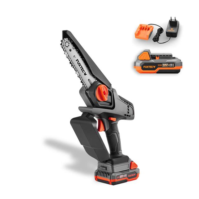 Akku Handastschere 20v, 1,44kg Gewicht, Schwertgröße Von 15cm, Durchmesser Von 10cm Und Einer Kettengeschwindigkeit Von 4,6m/s Fx-e1has20set - Fuxtec