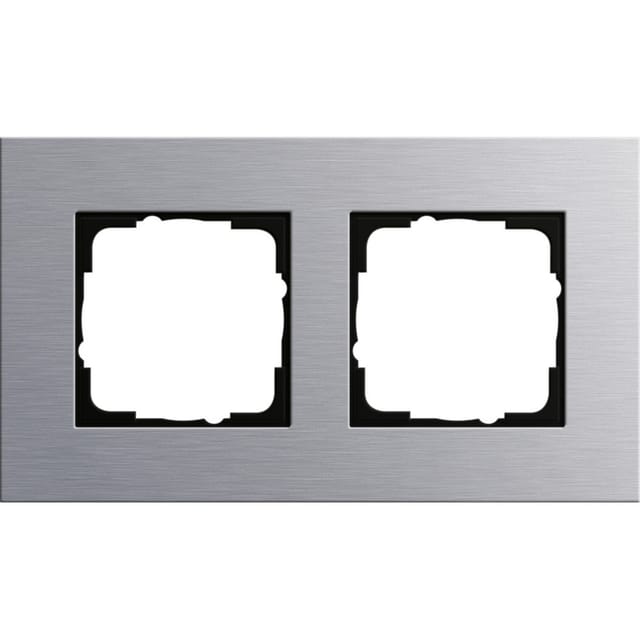 Abdeckrahmen zwei fach Aluminium eloxiert