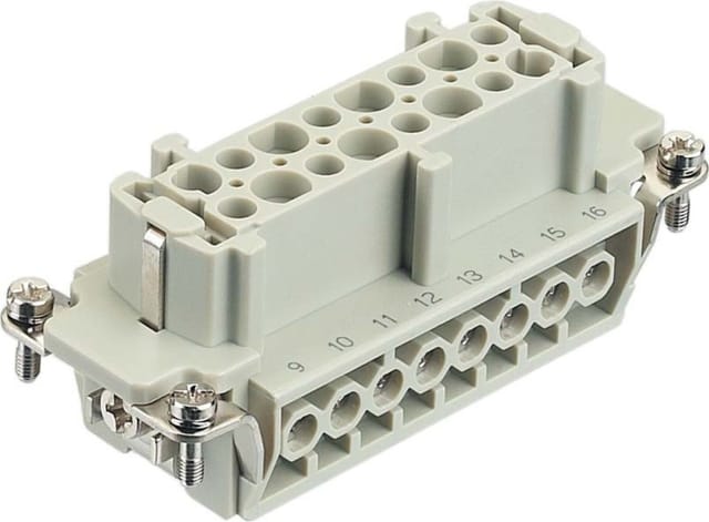 Buchseneinsatz E 16p Schraubanschl. 1-16 Harting 09330162701