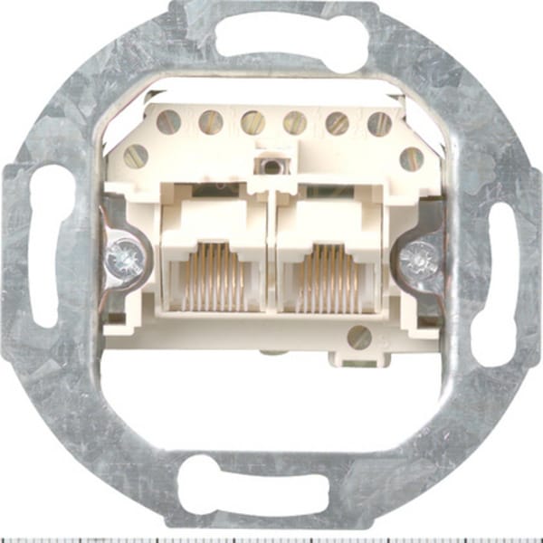 Einsatz Universal-Anschlussdose ISDN Kategorie 3, 2-fach, 2 x 8-polige Schraubklemmen