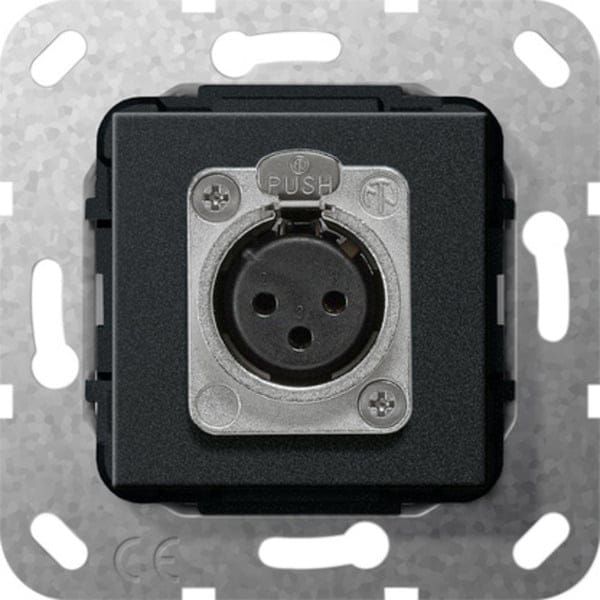 XLR Buchse D Serie Einsatz matt
