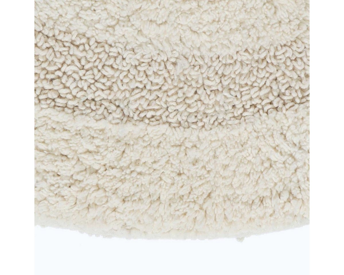 Halbrunde Badematte Creme 50x80 Cm Aus 100% Baumwolle - Homescapes Bild 2