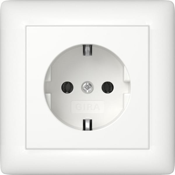 Schutzkontaktsteckdose Typ F 16 Ampere 250 Volt mit Vollplatte für Einzelmontage