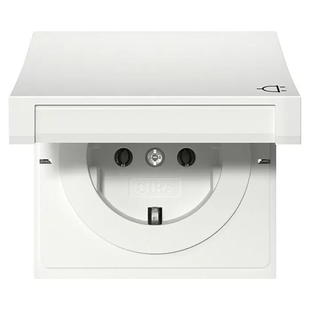Schutzkontaktsteckdose Typ F 16 Ampere 250 Volt mit Klappdeckel