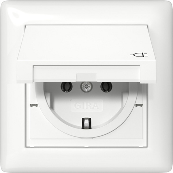 Schutzkontaktsteckdose mit Klappdeckel und Dichtungsset IP44