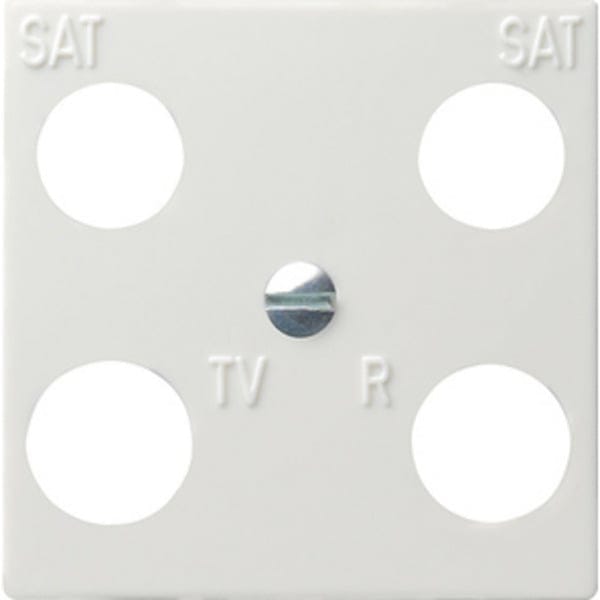 Zentraleinsatz reinweiß glänzend 50 x 50 Hirschmann, Adapter