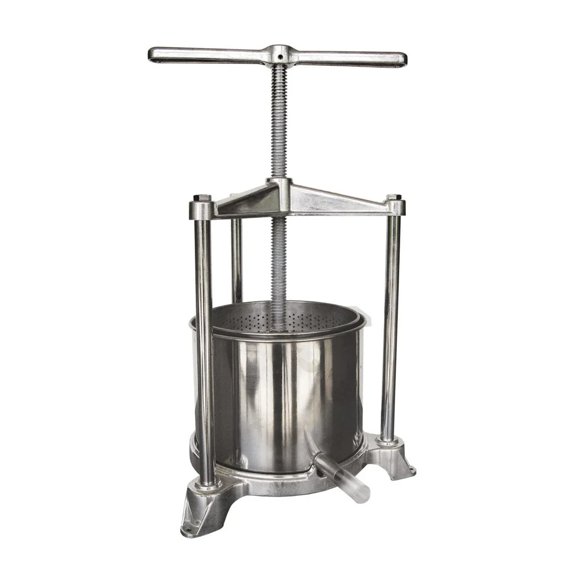Saftpresse, Obstpresse, Weinpresse, Apfelpresse - Mini, Mit Edelstahl Doppelkorb, 3l