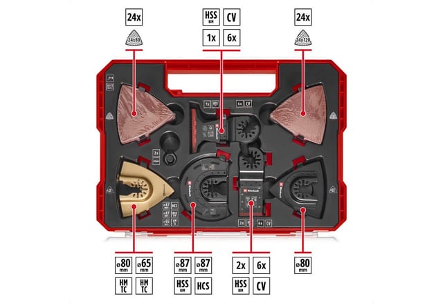 Multitool-Set 70-teilig, in XXL-PLUS-CASE, Sägeblatt-Satz