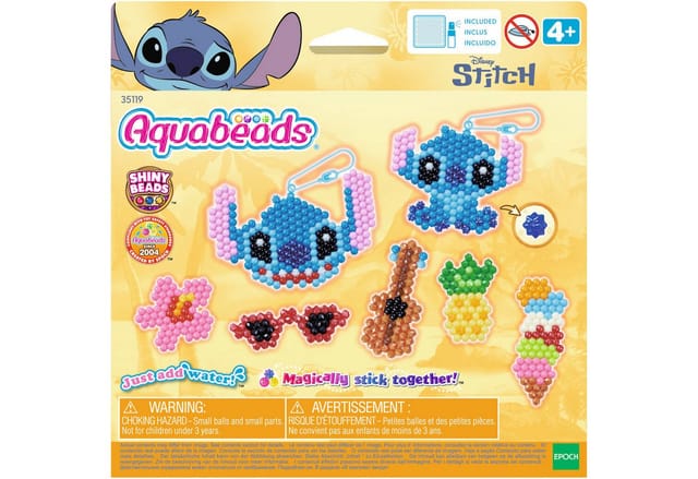 Aquabeads Stitch Schlüsselanhänger Bastelset, Basteln