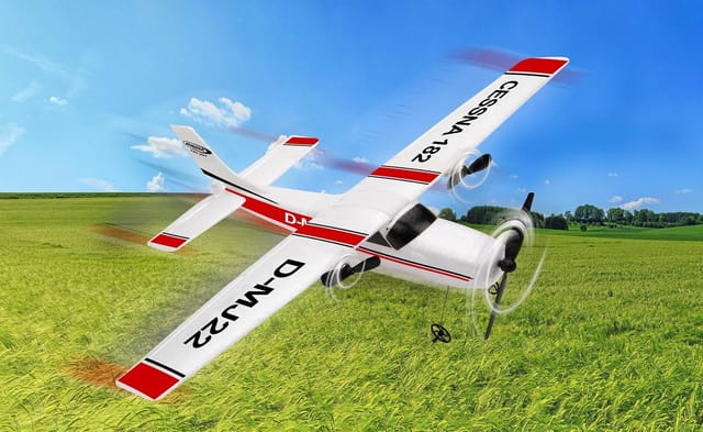 Fernsteuerbares 2,4 Gigahertz Cessna 182 Flugzeug mit Gyroskop, 2 Kanäle, RC