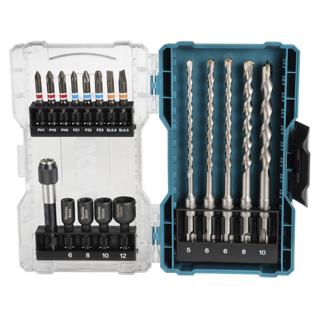 Bohrer-Bit-Set SDS Plus, 18-teilig, Bohrer- & Bit-Satz