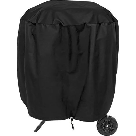 210d Outdoor-grillabdeckung 7691 Cm, Staub- Und Wasserdicht, Schwarzes Oxford-gewebe