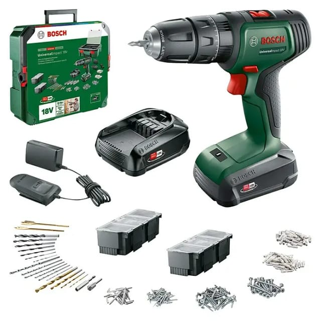 Akku-Schlagbohrschrauber UniversalImpact 18V, Set