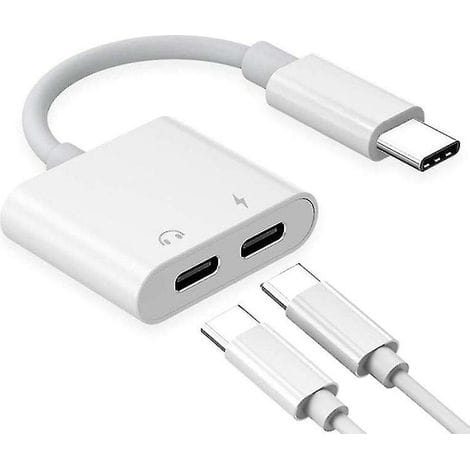 Dual Usb Type-c Splitter With Dac, Audio Adapter And Charging Converter For Pixel 2 3 4xl Galaxy S10 9 8 Huawei P30 Pro