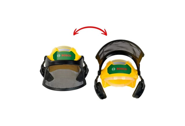 Bosch - Waldarbeiter Helm mit Visier, Gartenspielgerät
