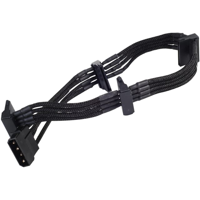 SST-PP07-BTSB, 1x 4-Pin-5,25" > 4x 15-Pin-SATA, Adapter