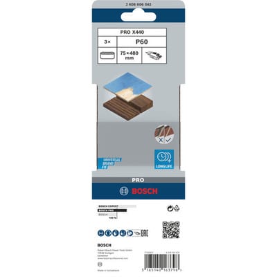 PRO X440 Schleifband, 75x480mm, K60