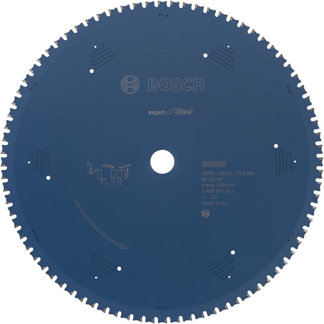 EXPERT Steel Kreissägeblatt, Ø 355mm, 80Z