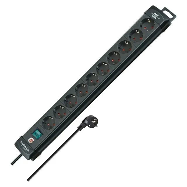 Premium-Line Steckdosenleiste 10-fach