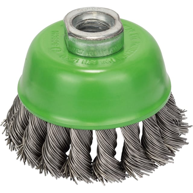 PRO Stainless Steel heavy Topfbürste, Ø 75mm, gezopft