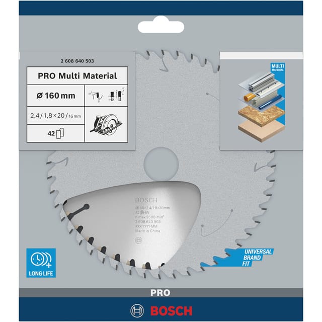 PRO Multi Material Kreissägeblatt, Ø 160mm, 42Z