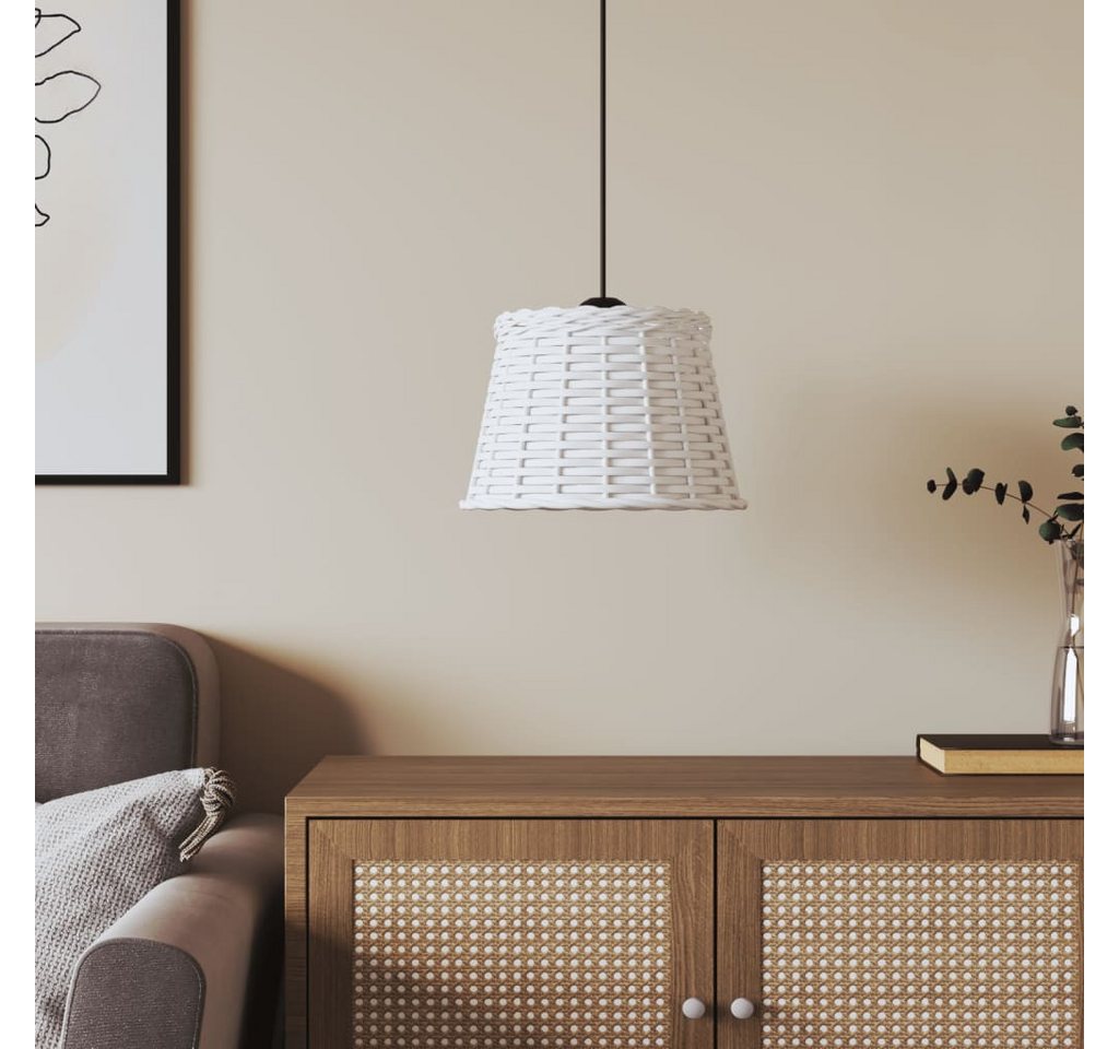 Vidaxl Ceiling Lamp Shade White Ø25x17 Cm Wicker