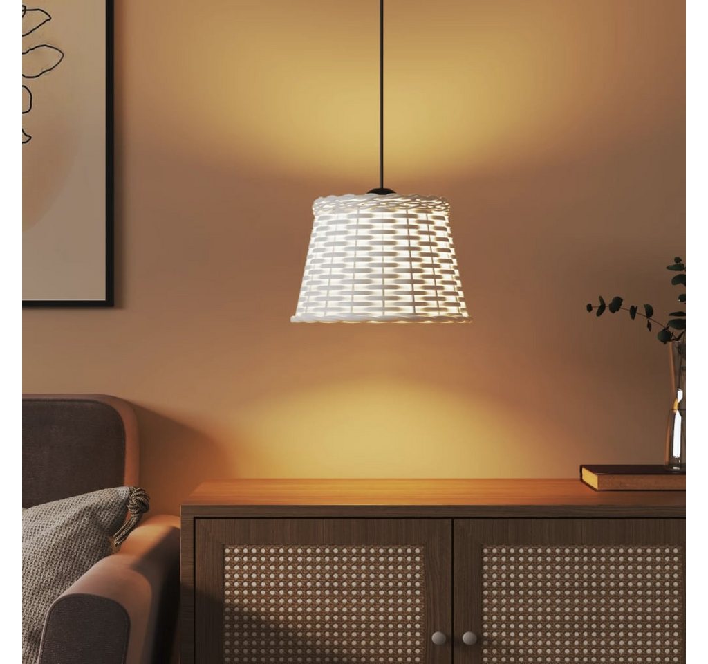 Vidaxl Ceiling Lamp Shade White Ø25x17 Cm Wicker Bild 3