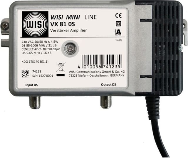 Satellitenverstärker Wisi Vx 81 0s 21 Db 16 Db