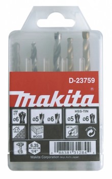 Bohrer-Satz 1/4", 5-teilig