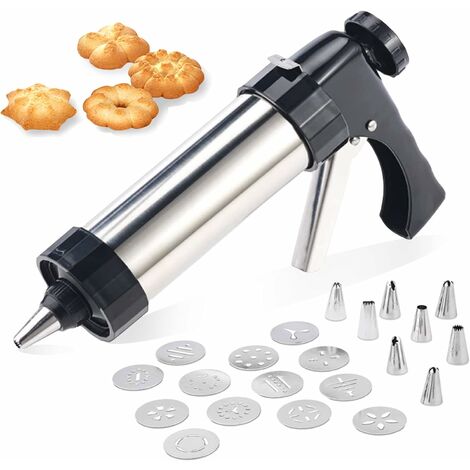 Professionelle Churro-maschine Aus Edelstahl, Gebäckpresse, Gebäckpistole Mit 13 Keksscheiben Und 8 Düsen Zur Keksherstellung