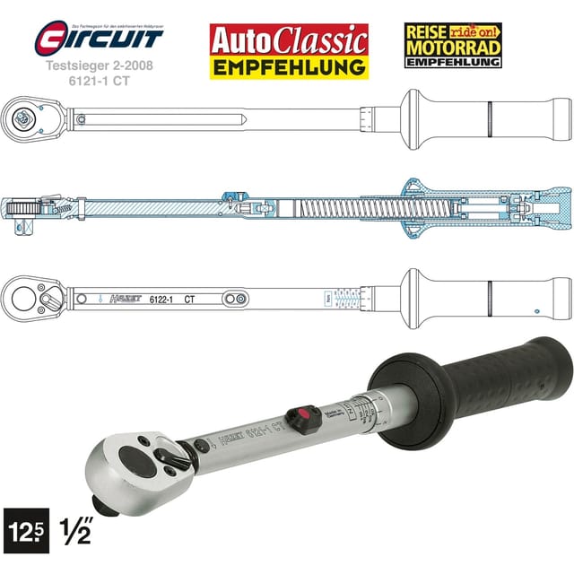 Drehmomentschlüssel 6122-1CT, 1/2