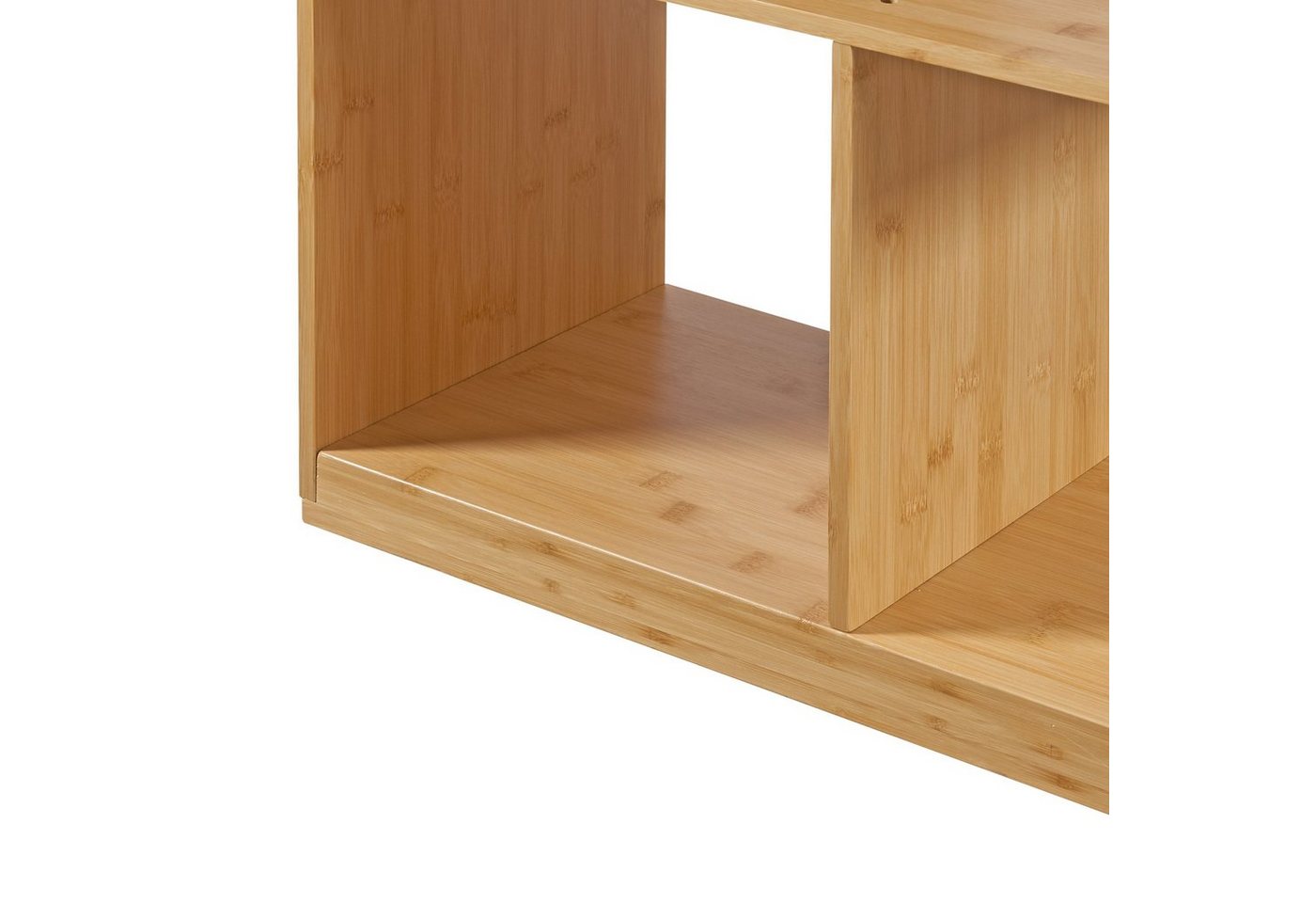 [en.casa] - Bücherregal Gullspång Bambus 130x55x30cm Natur Bild 4
