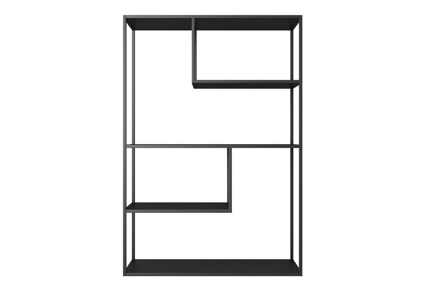 [en.casa] - Bücherregal Sievi Schwarz, Matt